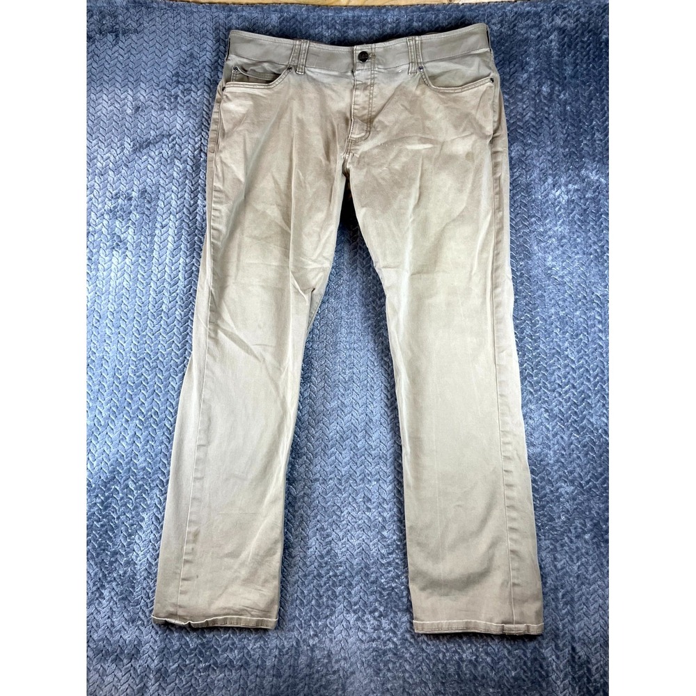 Lee Extreme Motion Jeans Mens W39xL30 Beige Performance Athletic Fit Tapered Leg